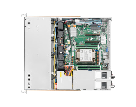 1U Intel single-CPU RI1104-SMXSH server - Internal view