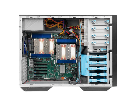Server-Tower Intel Dual-CPU TI2506-INXSN - Innenansicht